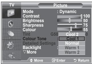 SAMSUNG LE32S86BD - Changing the Colour Tone - 2
