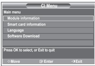 SAMSUNG LE32S86BD - Selecting the CI (Common Interface) Menu - 1