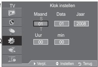 SAMSUNG LE37A557 - De huidigeijd instellen en weergeven - 2