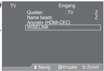 SAMSUNG LE37A557 - Verwendend des WISELINK-Menüs - 1