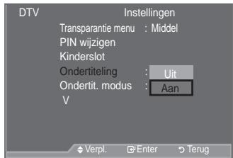 SAMSUNG LE37A557 - De ondertiteling instellen - 1