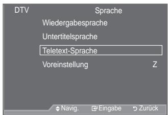 SAMSUNG LE37A557 - Auswahlen der bevorzugten Sprache (Untertitel, Audio oder Teletext) - 3