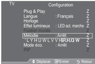 SAMSUNG LE37A557 - Réglage de l'effet lumineux (en fonction du modèle) - 2