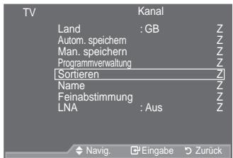 SAMSUNG LE37A557 - Gespeicherte Sender sortieren - 1