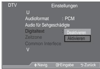 SAMSUNG LE37A557 - Digitaltext einstellen (Nur Großbritannien) - 1