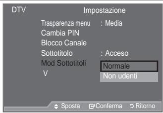 SAMSUNG LE37A557 - Impostazione della modalità Sottotitoli. - 1