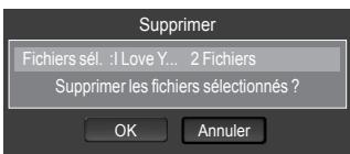 Supprimer Fichiers sél. : I Love Y... 2 Fichiers Supprimer les fichiers sélectionnés ? OK Annuler