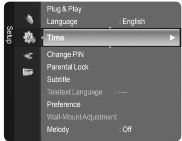 Plug & Play Language : English Time Change PIN Parental Lock Subtitle Teletext Language : ---- Preference Wall-Mount Adjustment Melody : Off