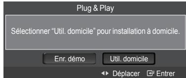 Plug & Play Sélectionner "Util. domicile" pour installation à domicile. Enr. demo Util. domicile Déplacer Entrer