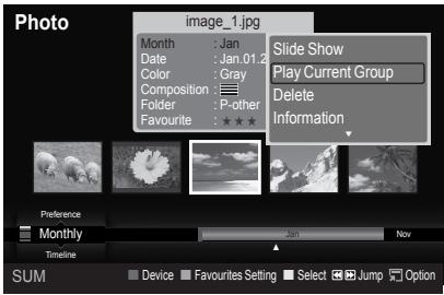 Photo image_1.jpg Month : Jan Date : Jan.01.2 Color : Gray Composition : Folder : P-other Favourite : ★★★ Slide Show Play Current Group Delete Information Monthly Jan Nov Timeline Device Favourites Setting Select Jump Option