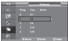 TV Prog. Can. Nome 0 C= 1 C3 2 C4 3 C74 4 C75 Mover Enter Voltar