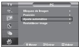 TV PCI Bloqueo de Imagen Posición Ajuste automático Restablecer image Mover Entrar Volver