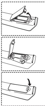 SAMSUNG LE37R72B - Batterijen in de afstandsbediening plaatsen - 1