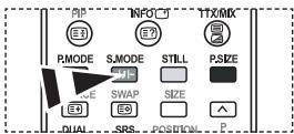 PIP INFOJ TTX/MIX E3 E2 P.MODE S.MODE STILL P.SIZE SWAP SIZE DUAL SRS POSITIONAL P