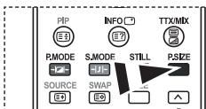 PIP INFO TTX/MIX P.MODE S.MODE STILL P.SIZE SOURCE SWAP