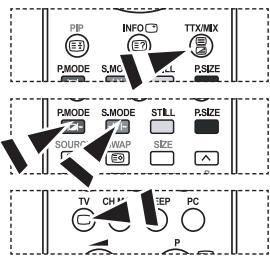 PIP INFO TTX/MIX PMODE S.MC R.SIZE PMODE S.MODE STILL R.SIZE SOURCE WAP SIZE TV CHM SEP PC P