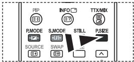 PIP INFO TTX/MIX PMODE S.MODE STILL P.SIZE SOURCE SWAP