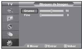 TV Bloqueo de Imagen Grueso 50 Fino 0 Mover Entrar Volver