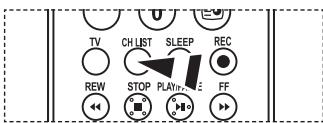 TV CH LIST SLEEP REC REW STOP PLAY FF