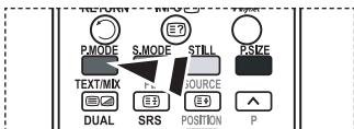 P.MODE TEXT/MX DUAL SRS E7 S.MODE STILL SOURCE POSITION PSIZE P