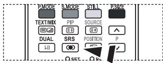 PMORE SMODE STILL PSIZE TEXT/MIX PIP SOURCE DUAL SRS POSITION P I-II RESET OK