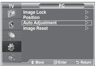 SAMSUNG LE37R81B - Samodejna prilagoditev zaslona PC-ja (samodejna prilagoditev): - 1