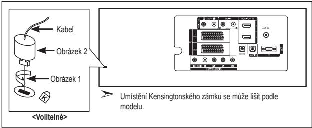 Kabel Obrázek 2 Obrázek 1 Umístění Kensingtonského zámku se může lišit podle modelu.