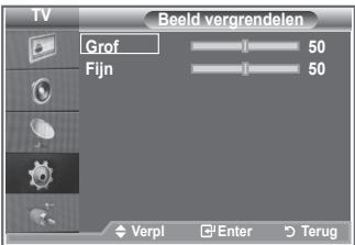 TV Beeld vergrendelen Grof 50 Fijn 50 Verpl Enter Terug