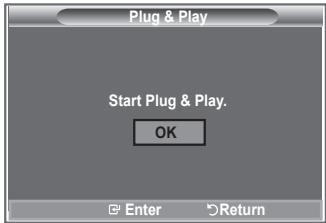 Plug & Play Start Plug & Play. OK Enter Return