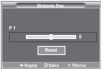 Sintonia fine P 1 0 Reset Regola Salva Ritorno