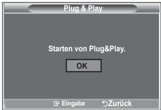 Plug & Play Starten von Plug&Play. OK Eingabe Zurück