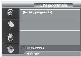 Lista programada (No hay programas) Lista programada Volver