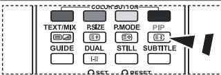 COCUBITION TEXT/MIX RSIZE P.MODE PIP GUIDE DUAL STILL SUBTITLE I-II RESET