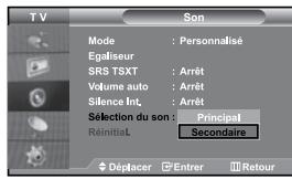 SAMSUNG LE37S71B - Sélection du mode silence intérieur - 2