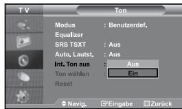SAMSUNG LE37S71B - Auswahlen der internen Stummschaltung - 1