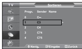 SAMSUNG LE37S71B - Gespeicherte Kanäle sortieren - 1