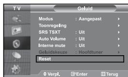 SAMSUNG LE37S71B - De geluidsinstellungen terugstellenaar de standardfabrieksinstelleningen - 1