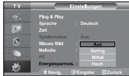 SAMSUNG LE37S71B - Anzeigen eines blauen Bildschirms / Melodie wahlen - 2