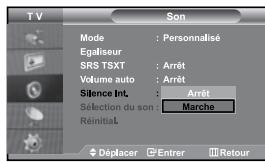 SAMSUNG LE37S71B - Sélection du mode silence intérieur - 1