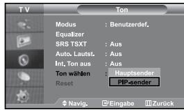 SAMSUNG LE37S71B - Ton des Nebenbildes wiedergeben - 1