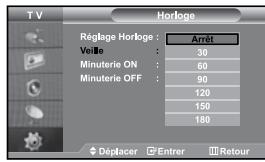 SAMSUNG LE37S71B - Vous pouvez régler l'horloge du téléviseur de telle sorte que l'heure actuelle s'affiche lorsque vous appuyez sur le bouton "INFO". Vous devez régler l'heure si vous souhaitez utiliser les minuteries de mise sous/hors tension. - 1