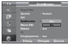SAMSUNG LE37S71B - Spielemodus verwenden - 1