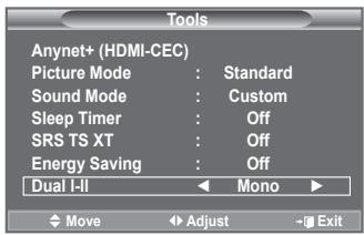 SAMSUNG LE40A552P3R - Selecting the Sound Mode - 1