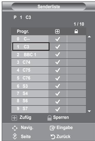 SAMSUNG LE40A552P3R - Mit Hilfe der Programmverwaltung können Sie Sender bequem sperren oder hinzufügen. - 3