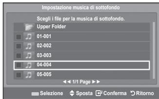 SAMSUNG LE40A552P3R - Impostazione musica di sottofondo: - 1