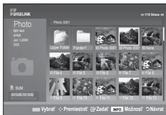 SAMSUNG LE40A552P3R - Používanie zoznamu "Fotografia" (zoznam fotografií vo formáte JPEG) - 2