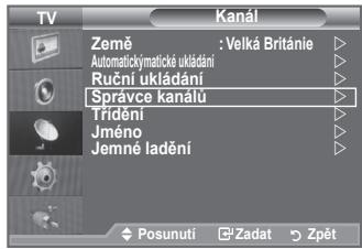 SAMSUNG LE40A552P3R - Pomocí Správce kanálů můžete snadno uzamykat nebo přidávat kanály. - 1
