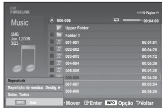 SAMSUNG LE40A552P3R - Utilizar a lista MP3 - 2