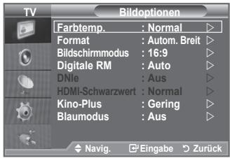 SAMSUNG LE40A552P3R - Konfigurieren der Bildoptionen - 2