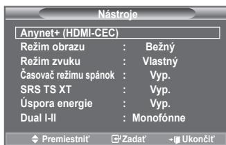 SAMSUNG LE40A552P3R - Používanie tlačidla TOOLS - 1